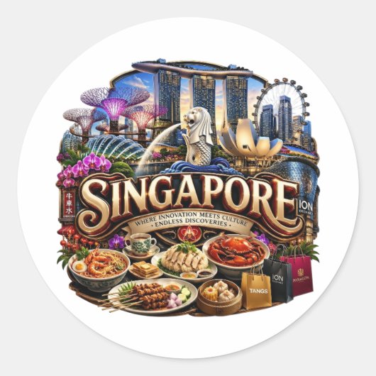 SINGAPORE RONDE STICKER (Voorkant)