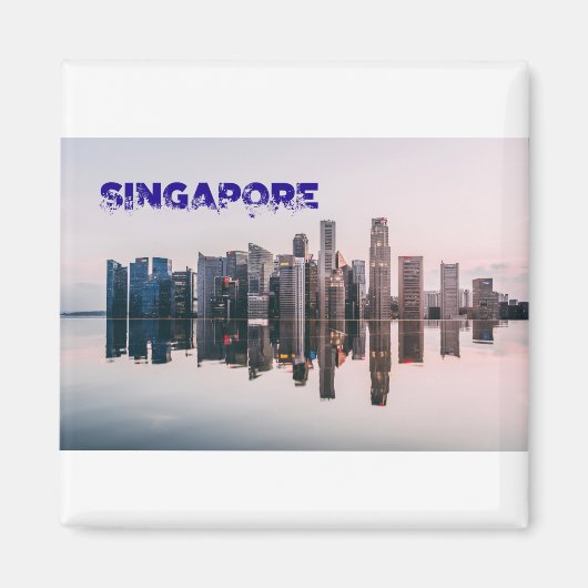 Singapore skyline 2018 magneet (Voorkant)