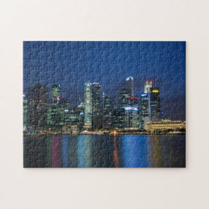 Singapore Skyline Blue Nights Legpuzzel