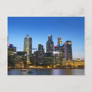 Singapore skyline briefkaart