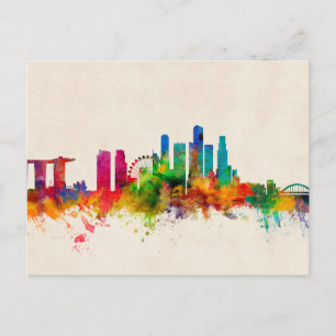 Singapore Skyline Briefkaart