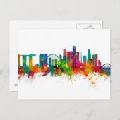 Singapore Skyline Briefkaart (Voorkant / Achterkant)
