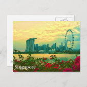 Singapore Skyline Briefkaart (Voorkant / Achterkant)