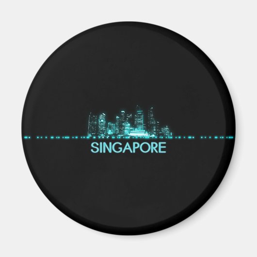 Singapore Skyline Magneet (Voorkant)