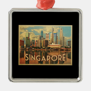Singapore Skyline Metalen Ornament