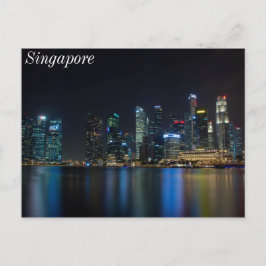 Singapore Skyline op Fullerton Briefkaart