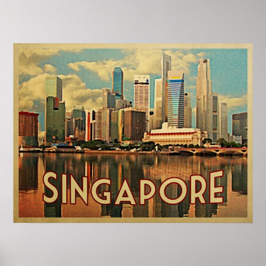 Singapore Skyline Poster (Voorkant)