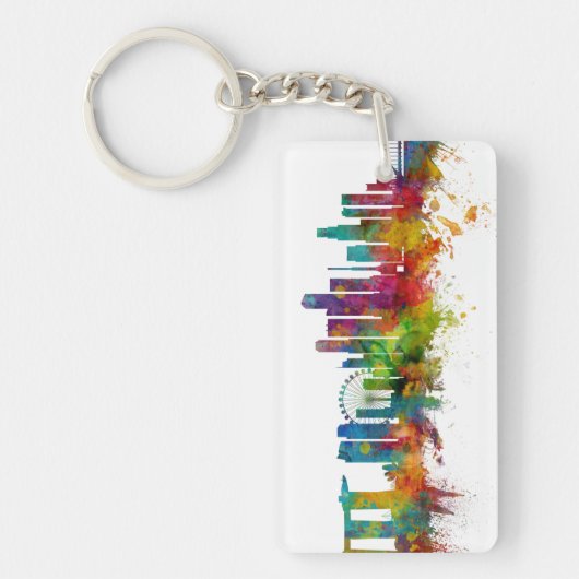 Singapore Skyline Sleutelhanger (Voorkant)