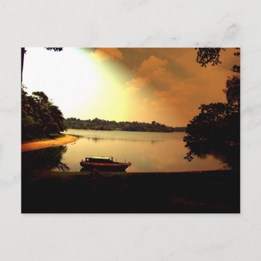 Singapore Sunset Briefkaart (Voorkant)