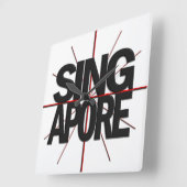 Singapore Timezone Wall klok (Hoek)