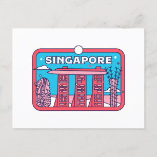 Singapore Travel Souvenir Briefkaart