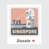 Singapore Travel Vinyl Sticker (Vel)