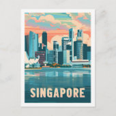 Singapore Vintage Beroemde Reisplaats Briefkaart (Voorkant)