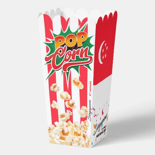 Singapore vlag bedankdoosjes (Achterkant)