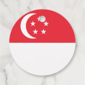 Singapore vlag bedankjes labels (Achterkant)