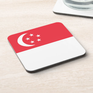 Singapore vlag bier onderzetter