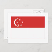 Singapore-vlag Briefkaart (Voorkant / Achterkant)