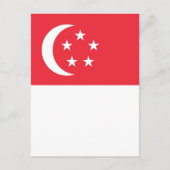 Singapore vlag briefkaart (Voorkant)