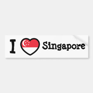 Singapore-vlag Bumpersticker