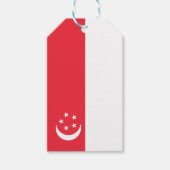 Singapore vlag cadeaulabel (Voorkant)