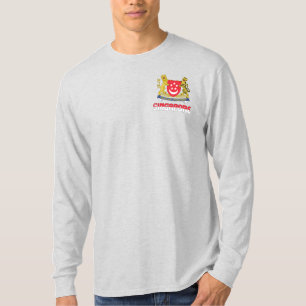Singapore vlag en wapenschild t-shirt