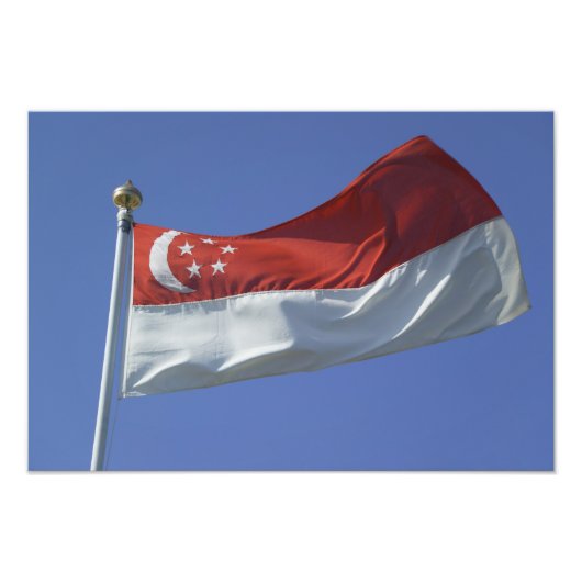 Singapore-vlag Foto Afdruk (Voorkant)