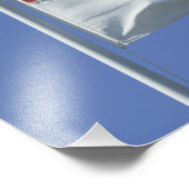 Singapore-vlag Foto Afdruk (Hoek)