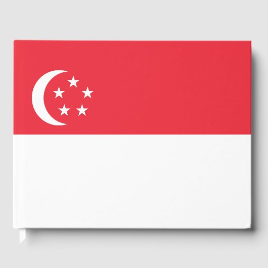 Singapore vlag gastenboek (Voorkant)