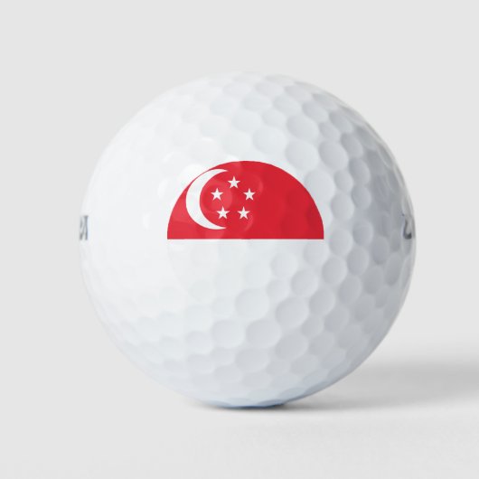 Singapore-vlag Golfballen (Voorkant)