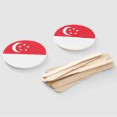 Singapore vlag handwaaier (Niet-gemonteerd)