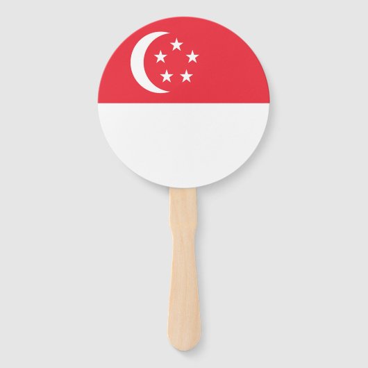 Singapore vlag handwaaier (Voorkant)