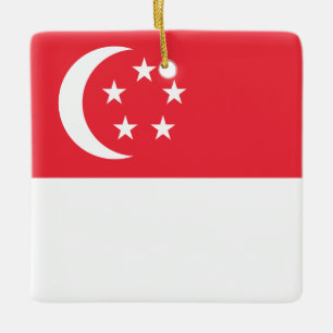 Singapore-vlag Keramisch Ornament