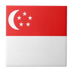 Singapore vlag keramische tegels tegeltje