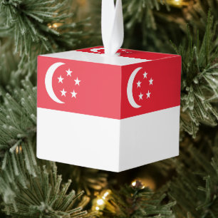 Singapore vlag kubus ornament