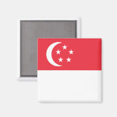 Singapore-vlag Magneet (Voorkant / Achterkant)