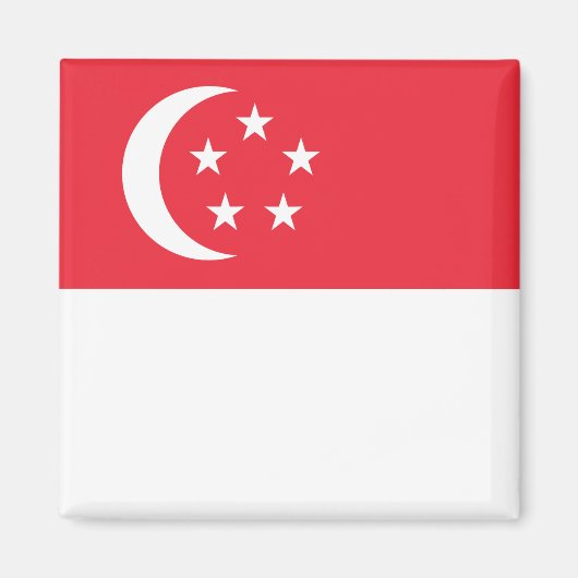 Singapore-vlag Magneet (Voorkant)