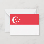 Singapore vlag notitiekaartje (Achterkant)