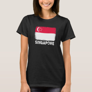 Singapore vlag ondersteunt Singaporese bevolking V T-shirt