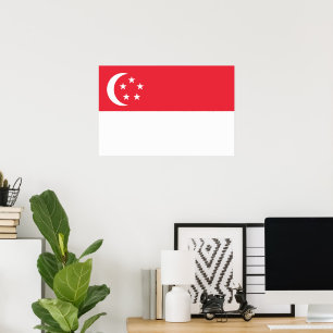Singapore vlag poster