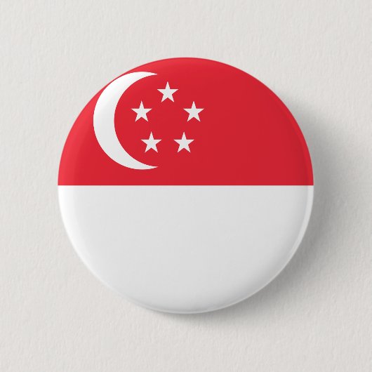 Singapore-vlag Ronde Button 5,7 Cm (Voorkant)