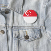 Singapore-vlag Ronde Button 5,7 Cm (In situ)