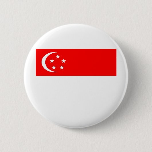 Singapore vlag ronde button 5,7 cm (Voorkant)