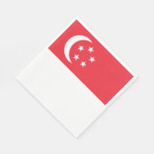 Singapore vlag servet (Hoek)