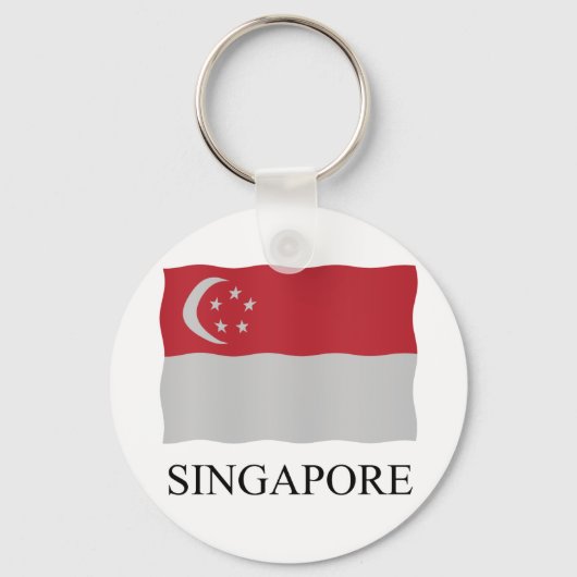 Singapore vlag sleutelhanger (Voorkant)