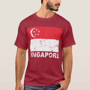Singapore  vlag t-shirt