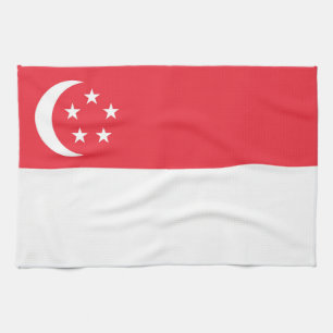 Singapore vlag theedoek