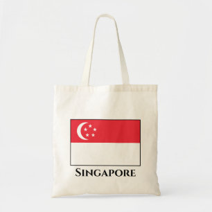 Singapore-vlag Tote Bag