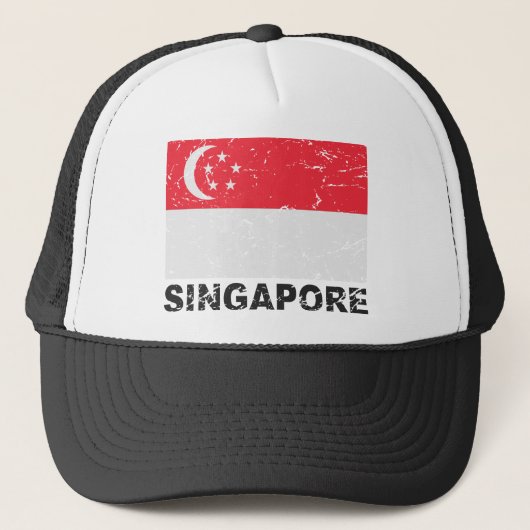 Singapore  vlag trucker pet (Voorkant)
