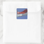 Singapore-vlag Vierkante Sticker (Tas)