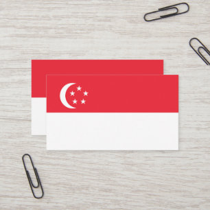 Singapore vlag visitekaartje